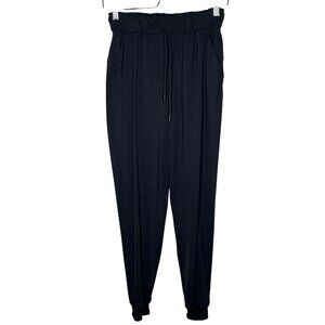 Lululemon Womens Stretch High-Rise Full Length Black Joggers Size 4